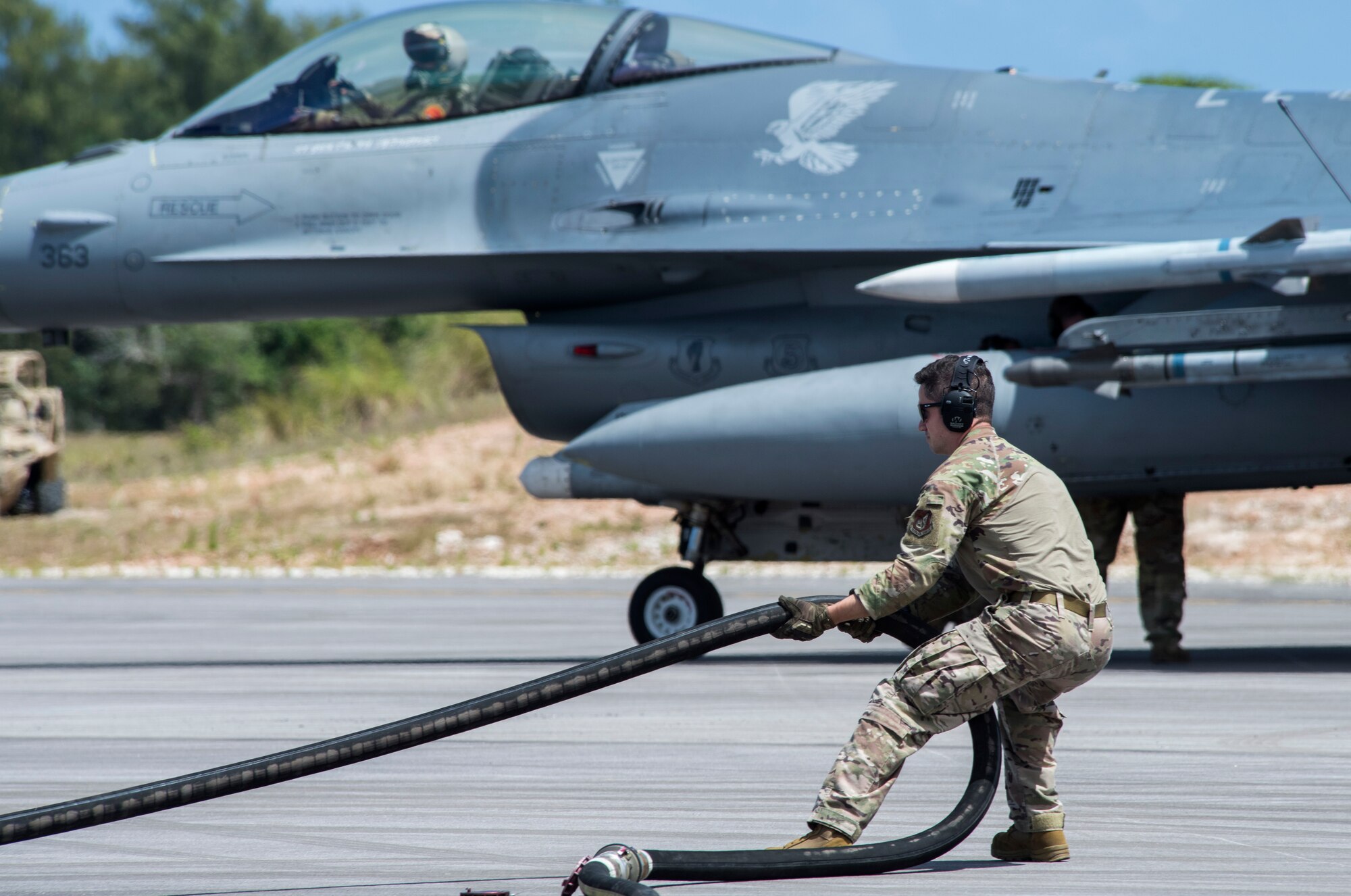 More than 230 Airmen and 15 F-16’s from the 35th Fighter Wing forward deployed to Andersen Air Force Base, Guam, as the lead wing for Cope North 21 (CN21), Feb. 3-19.