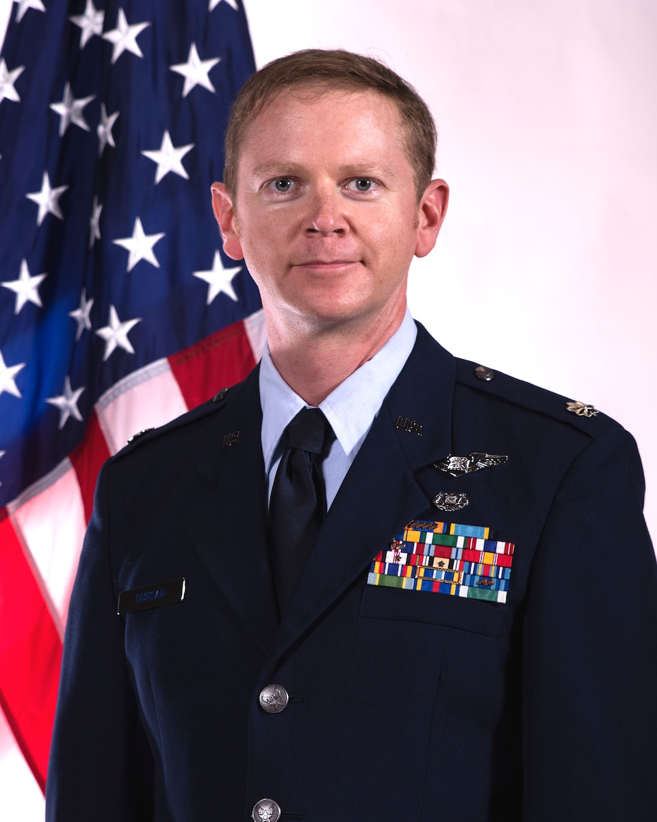 Official Air Force photo of Lt. Col Wes Duncan, 188th Wing Area Defense Council.