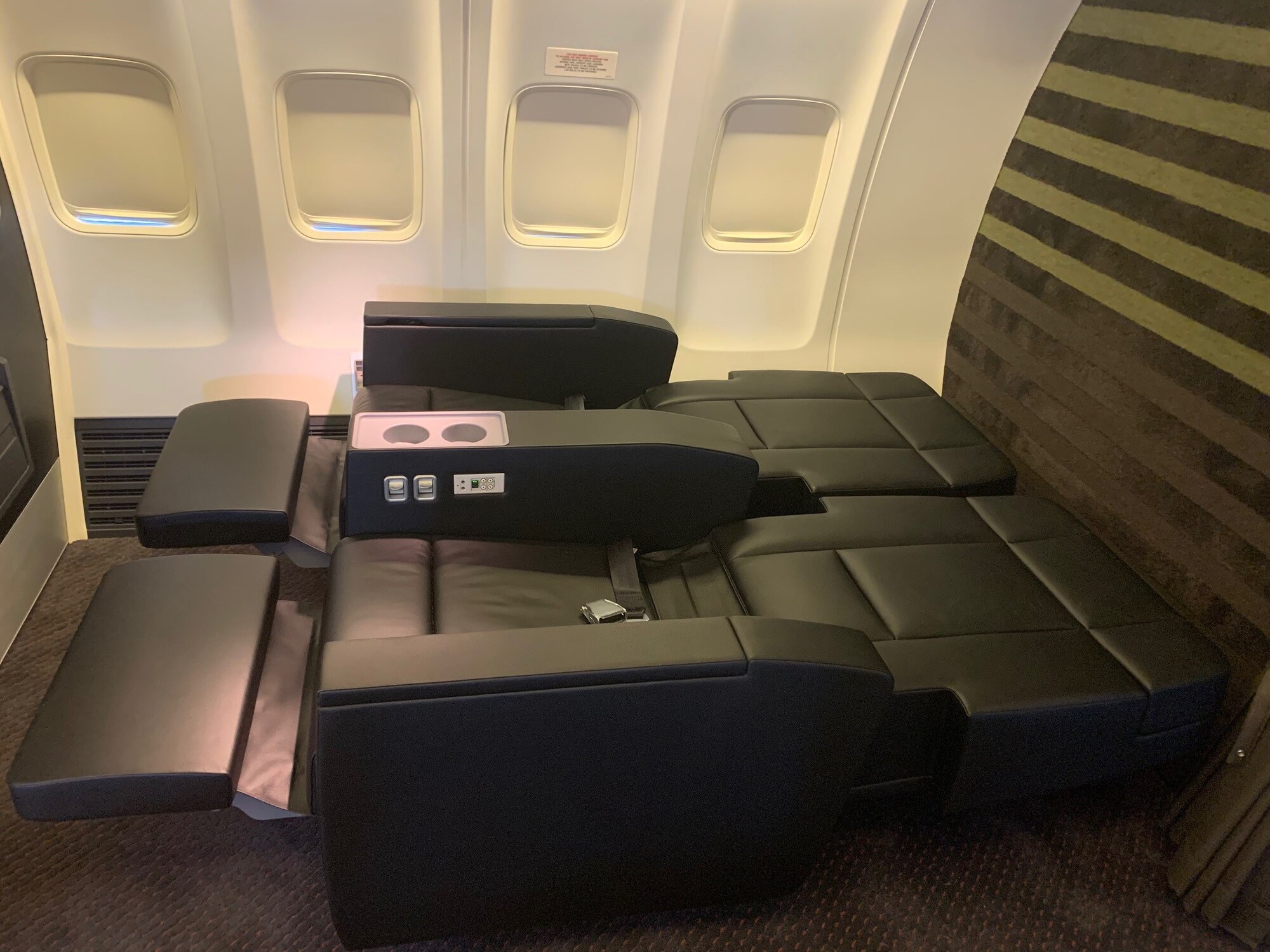 Two rest seats that recline to a flat horizontal position – in the crew rest area of a C-40 aircraft. (Courtesy photo)