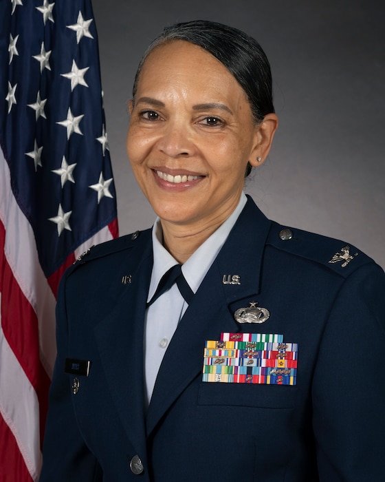 Col. Yvonne Mays, director of staff, New Jersey Air National Guard, stands for a portrait on Joint Base McGuire-Dix-Lakehurst, N.J., Feb. 20, 2021.