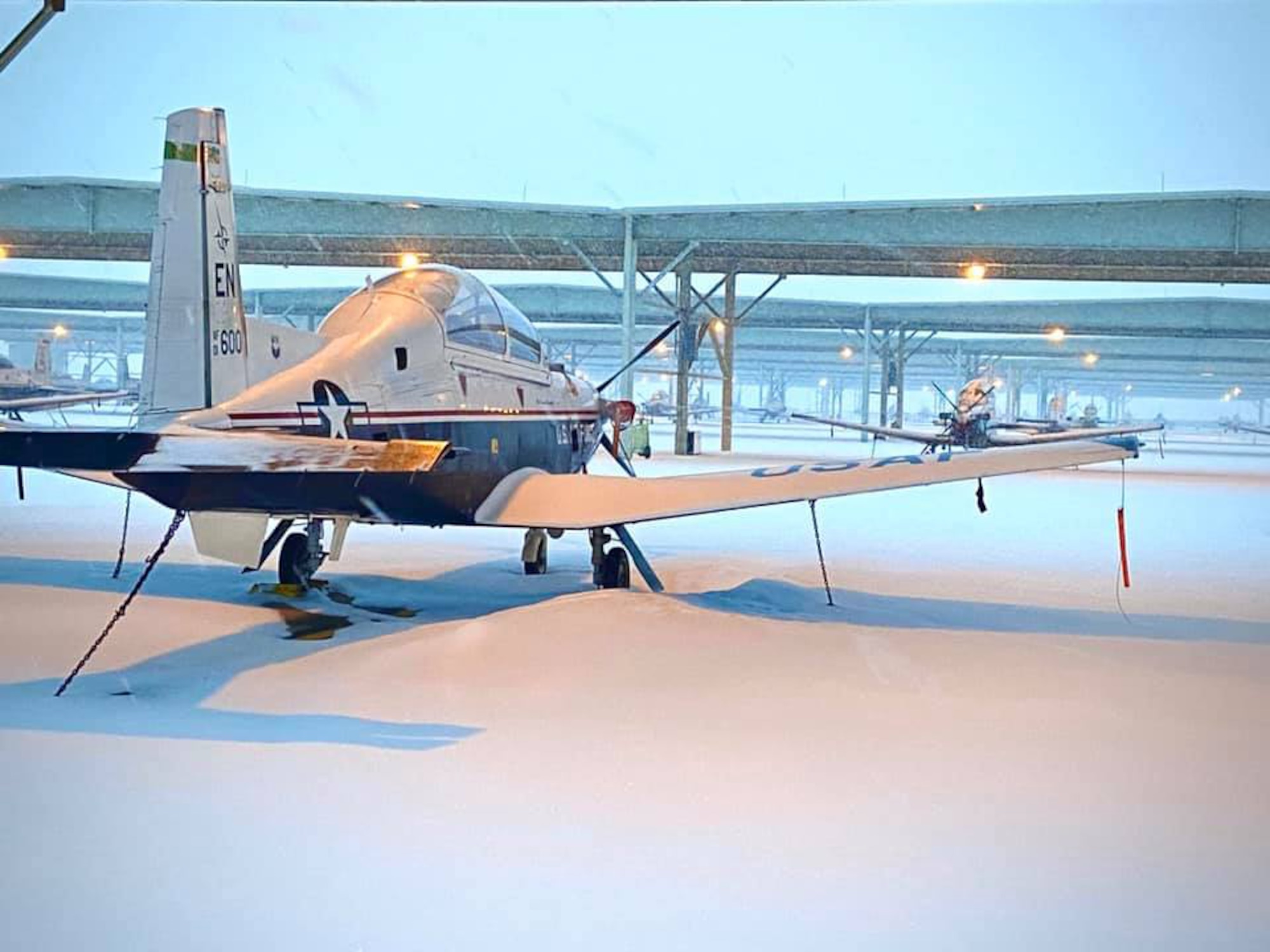 Snowstorm hits Sheppard AFB