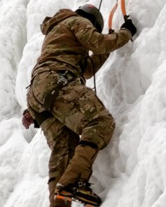 Soldiers from the 10th Mountain Division train on cold weather tactics with subject matter experts from the 86th Infantry Brigade Combat Team (Mountain) as part of the annual Mountain Legacy event, Camp Ethan Allen Training Site, Jericho, Vt., Feb. 18-20, 2021. The Mountain Legacy program rotates yearly between Vermont and Colorado.