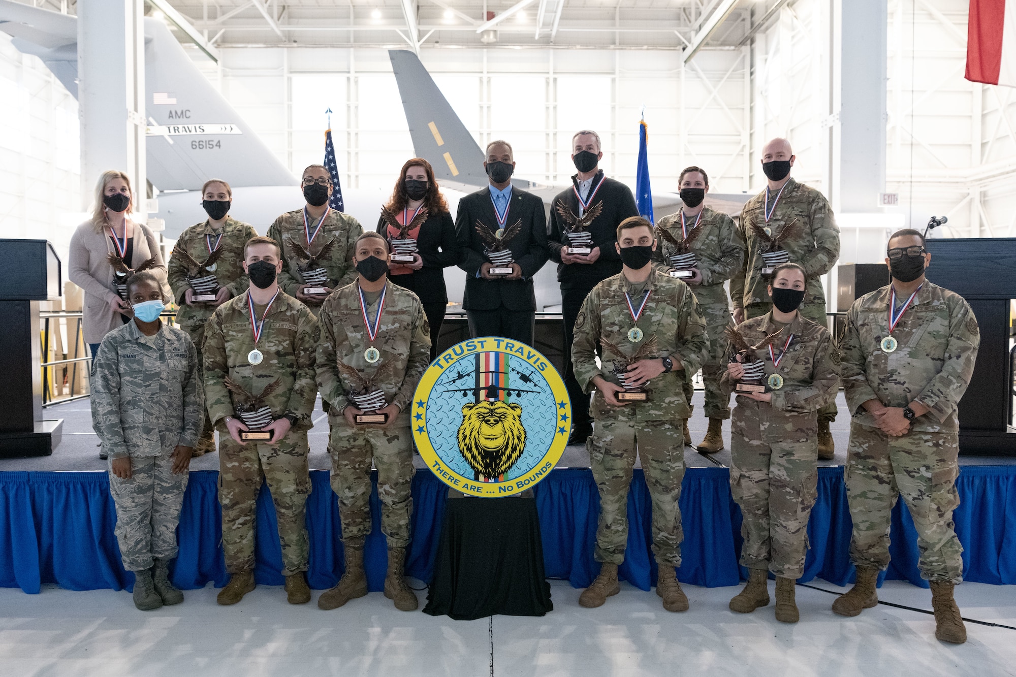 Award winners pose for a photo