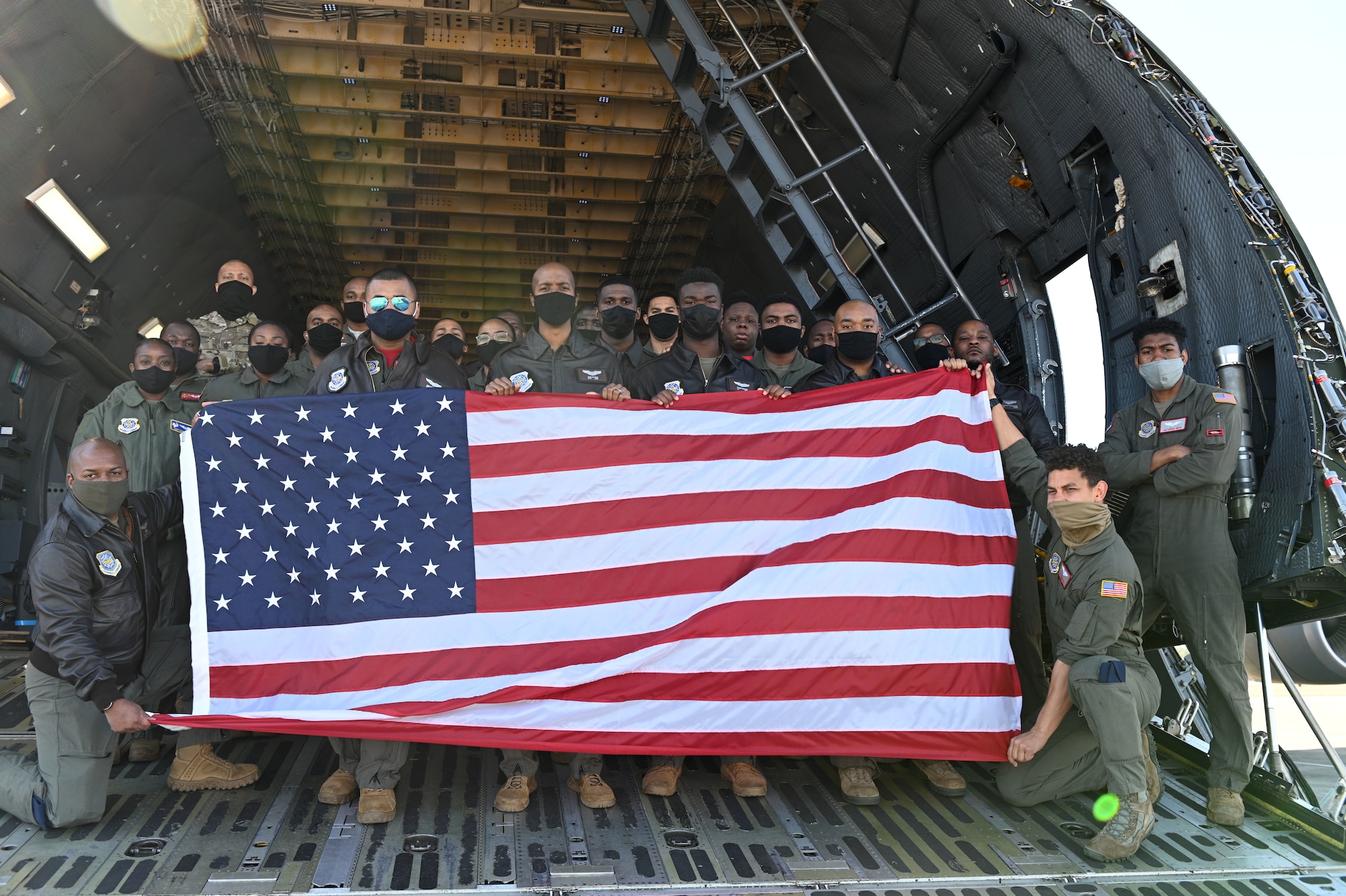 photos of Airmen during a Tuskegee heritage flight