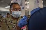 U.S. Air Force Maj. Tynikka Houston, an Individual Mobilization Augmentee, assigned to New York Health Hospitals Jacobi, is deployed to New York City in support of the Department of Defense. COVID-19 response,