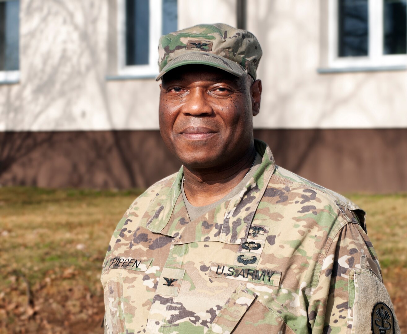 Col. Andre Pippen, the chief of staff for Regional Health Command Europe, poses for a photo. Pippen is preparing to retire from the U.S. Army after 30 years of service.