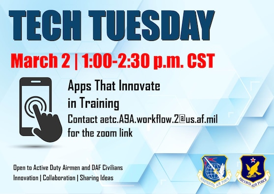 Graphic of AETC Tech Expo happening March 2.