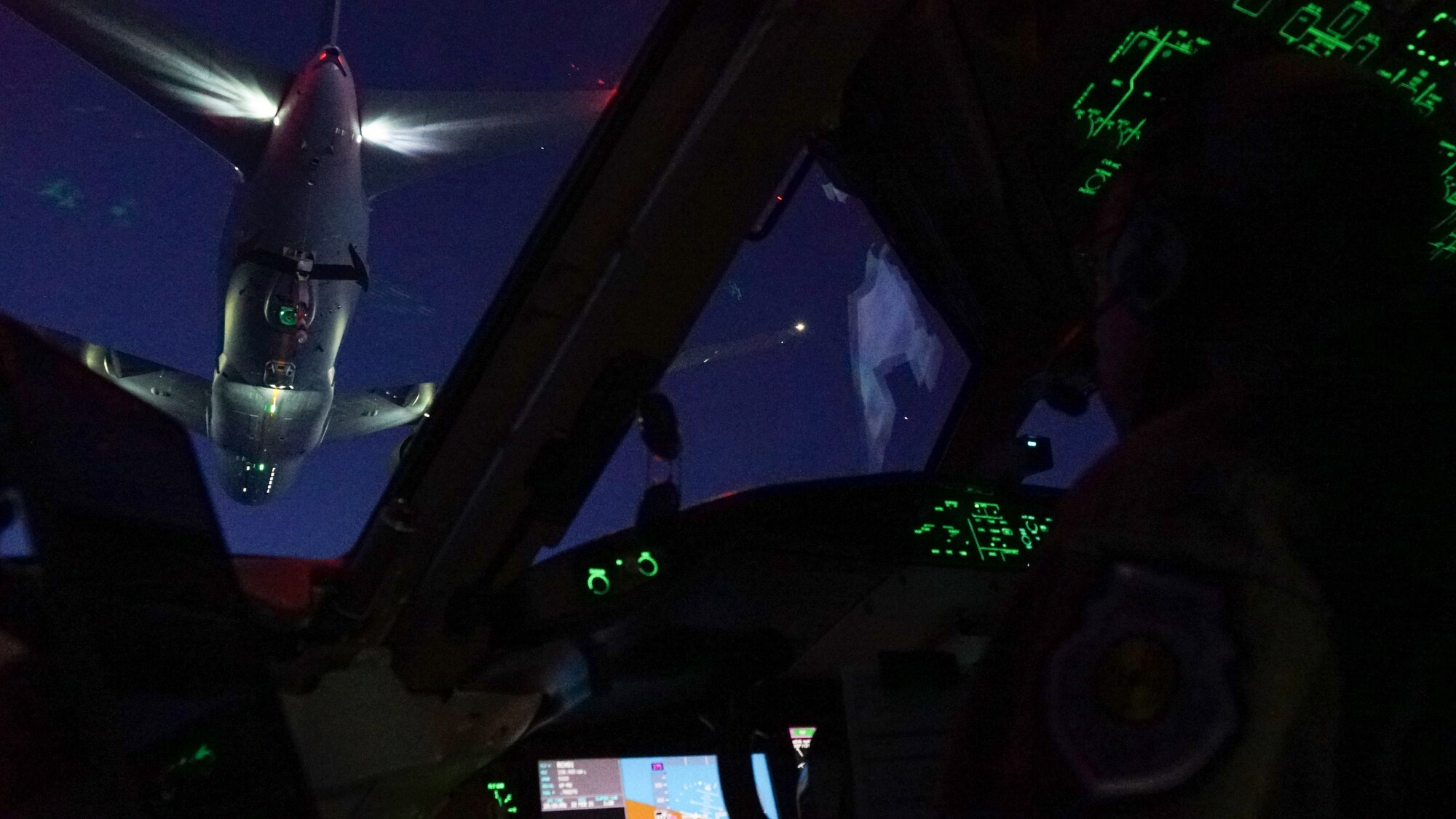 U.S. Air Force Chief of Staff Gen. Charles Q. Brown, Jr., prepares to connect with a KC-46A Pegasus during an aerial refueling operational survey out of Joint Base Andrews, Md., Feb. 22, 2021. At full operational capability, the KC-46A will be able to provide next generation aerial refueling support to Air Force, Navy, Marine Corps and partner-nation receivers. (U.S. Air Force photo by Tech. Sgt. Chris Drzazgowski)