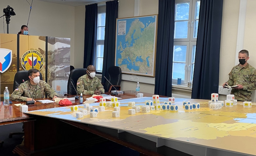 The 405th Army Field Support Brigade conducted a Rehearsal of Concept Drill Feb. 19 in preparation for the U.S. Army Europe and Africa led DEFENDER-Europe 21 exercise scheduled for this spring.
