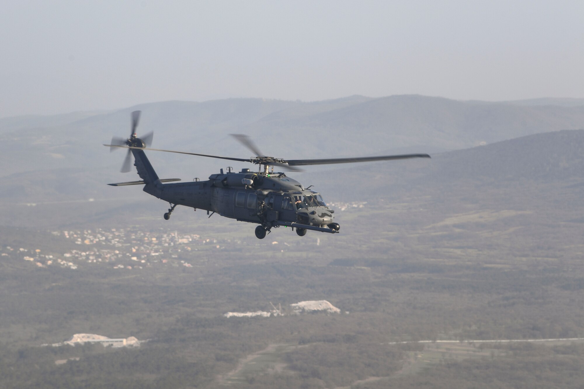 Leadership from the 31st FW conducted GAU-2 gunnery training and close air support with the 56th Rescue Squadron to execute HH-60G weapons employment in a joint and international environment.
