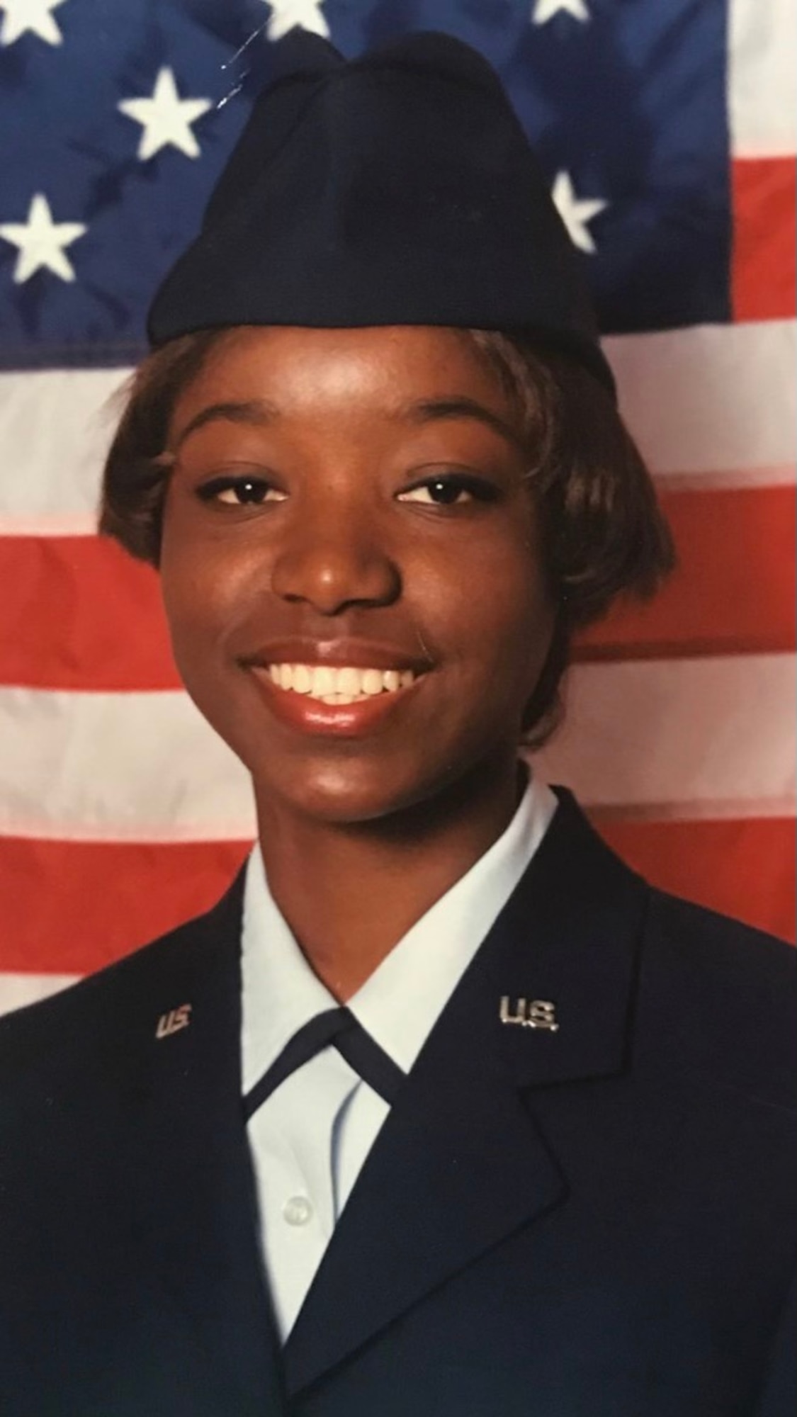 Airman Basic Miriam Carter poses for a photo during Basic Military Training in November 1995 at Lackland Air Force Base, Texas. Carter relocated from Trinidad and Tobago as a young adult to come to the United States where she enlisted on Active Duty. (Courtesy Photo)