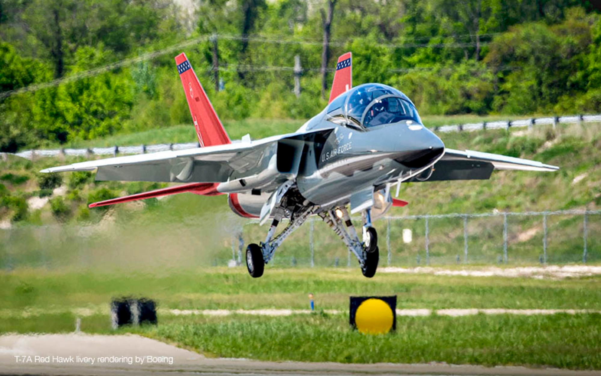 eT-7A aircraft T2 takes off on its first flight and taxi test test on April 24, 2017.