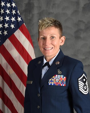 Master Sgt. Tina Kalar, 132d Medical Group first sergeant, will be competing at the national level after being selected as 1st Sergeant of the Year in Region 4. (U.S. Air National Guard photo by Tech. Sgt. Michael J. Kelly)