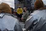 Chief of Naval Operations and MCPON Visit USS Nimitz at Sea