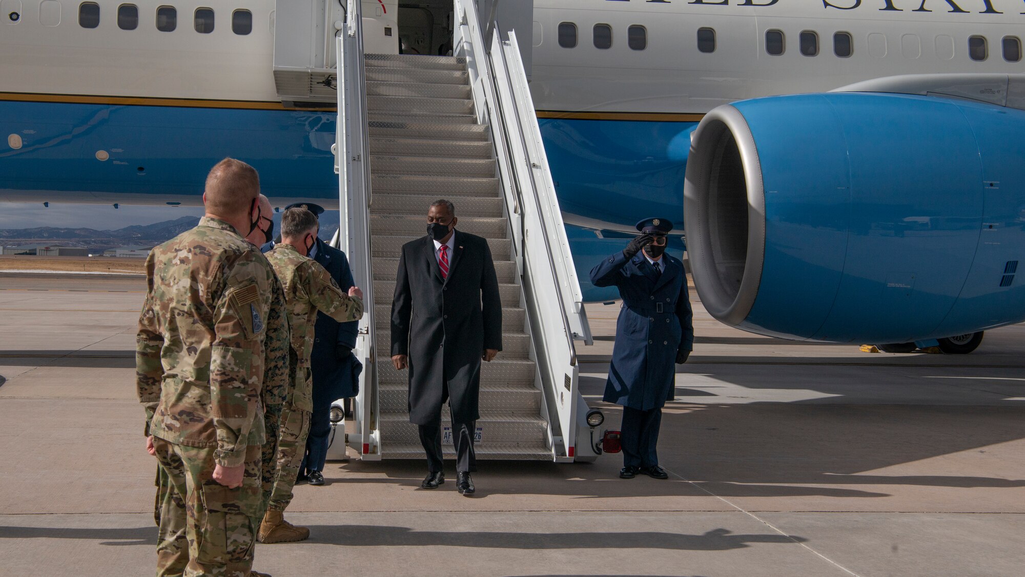 Secretary of Defense greets Team Peterson