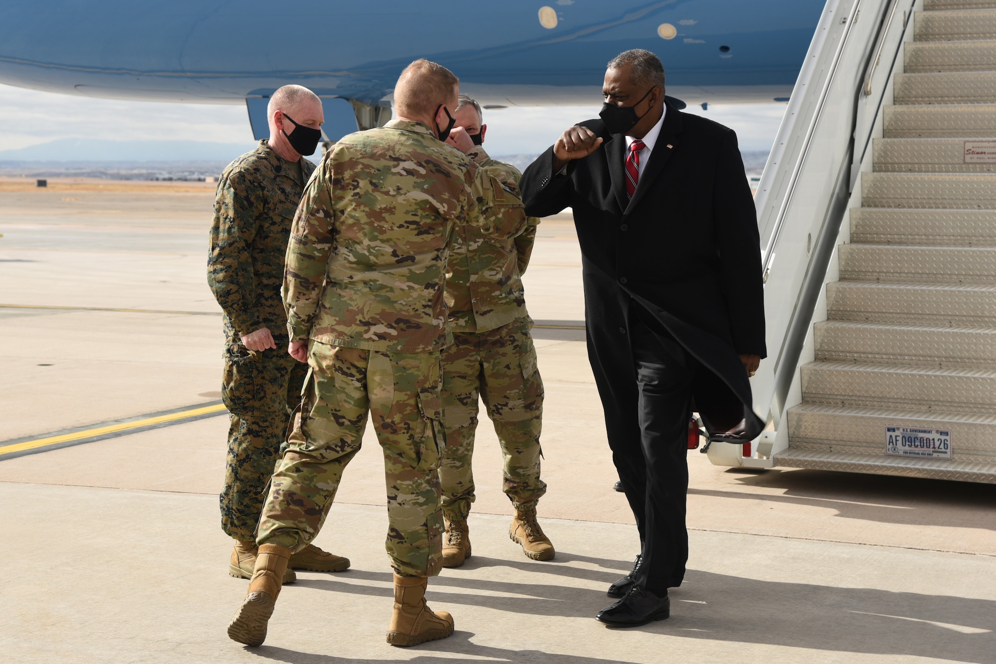 Secretary of Defense greets Team Peterson