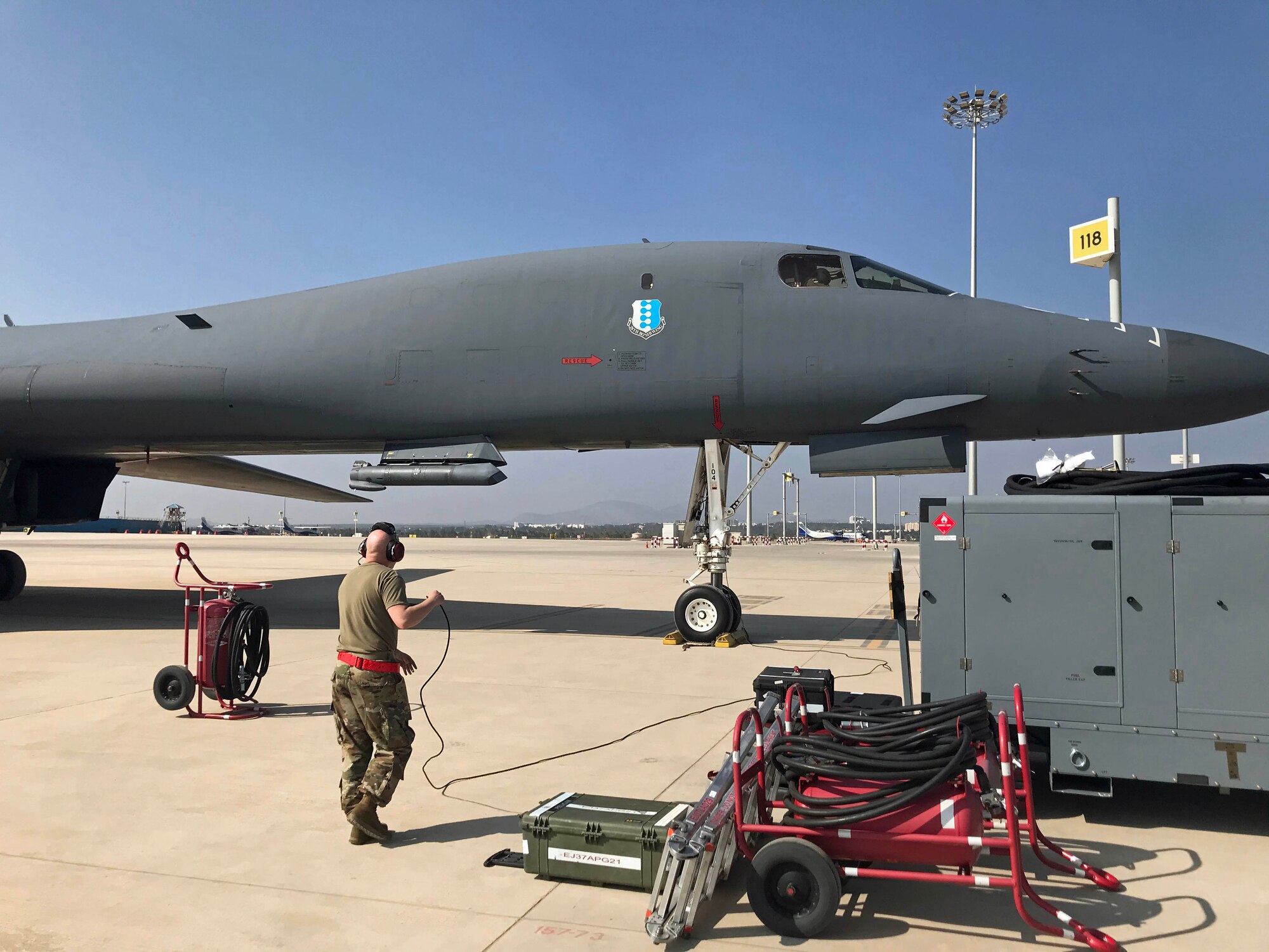 B-1 arrives at Bengaluru, India