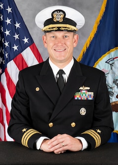 Studio portrait of Cmdr. Brad Long