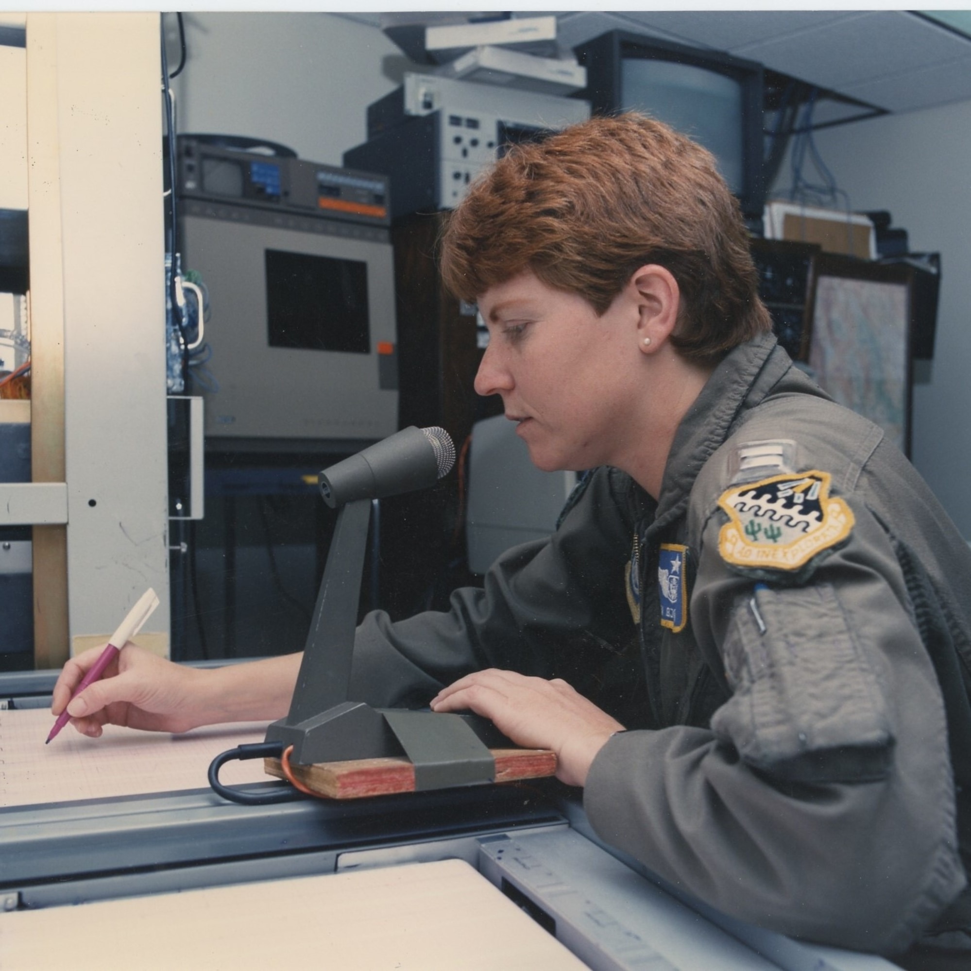 Picture Of Dr. Bjorkman in test control room