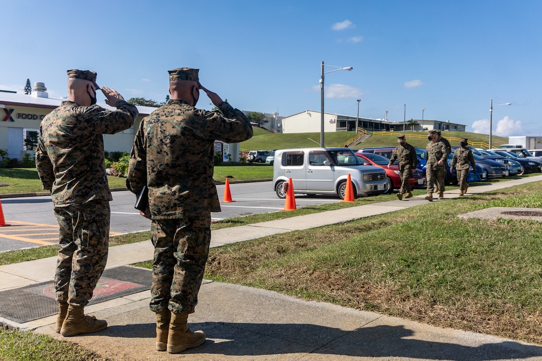 U.S. Marine Corps Lt. Gen. H. Stacy Clardy, III., commanding general of III Marine Expeditionary Force visits Exercise Yama Sakura 79 on Camp Courtney, Okinawa, Japan, Dec. 12, 2020.