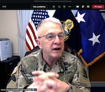 Maj. Gen. Thomas Solhjem, Army Chief of Chaplains, who approved the Order of Aaron and Hur for Melanie Reagin, virtually attended the award ceremony.