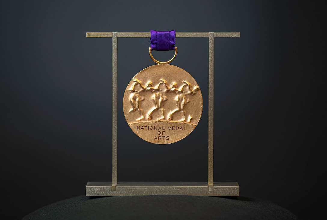 The National Medal of Arts, which was awarded to all military band musicians, past and present, in 2019. (U.S. Air Force Photo by Chief Master Sgt. Kevin Burns)