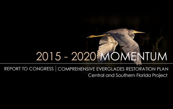 Cover image from the 2015-2020 Report to Congress regarding the Comprehensive Everglades Restoration Plan. This is the fourth such report jointly submitted by the Secretaries of the Army and Interior as required in the 2000 Water Resources Development Act.