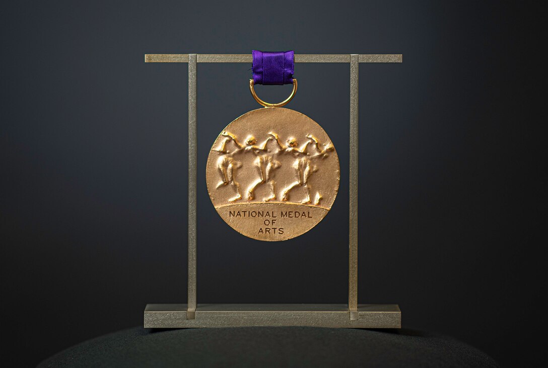 The National Medal of Arts, which was awarded to all military band musicians, past and present, in 2019. (U.S. Air Force Photo by Chief Master Sgt. Kevin Burns)
