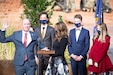 Gov. Elect Spencer Cox officially became Utah’s 18th governor after Justice Paige Petersen administered the oath of office during his inauguration ceremony at Tuacahan Center for the Arts in Ivins, Washington County, Utah on Jan. 4, 2021,.