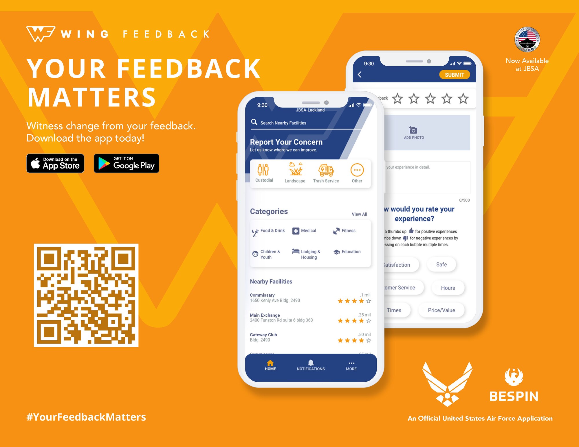 Wing Feedback App flyer