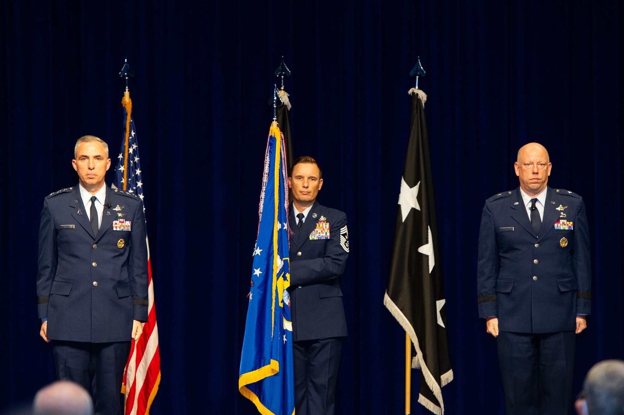 Brig. Gen. Stephen Purdy assumed command of the 45th Space Wing and Eastern Range in a ceremony held Jan. 5, 2021, at Patrick Space Force Base, Fla. The ceremony was presided over by Lt. Gen. Stephen Whiting, commander of Space Operations Command. (U.S. Space Force photo by Amanda Ryrholm)
