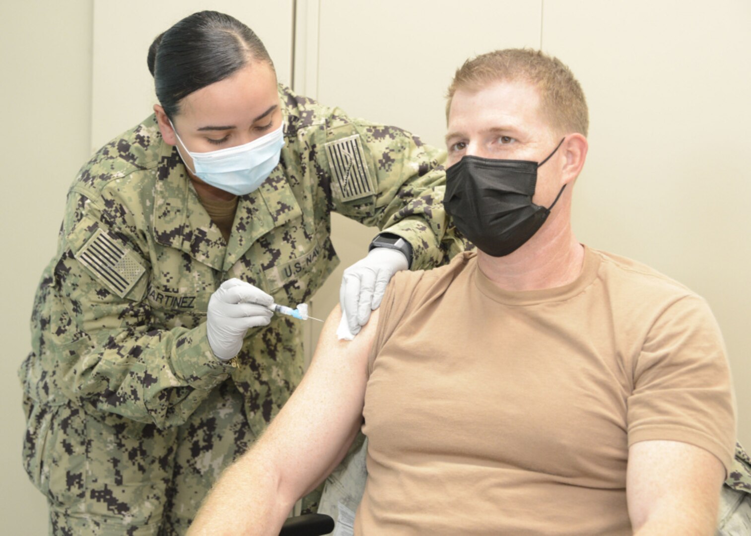 NSA Bahrain COVID-19 Vaccine Arrival and First Inoculations