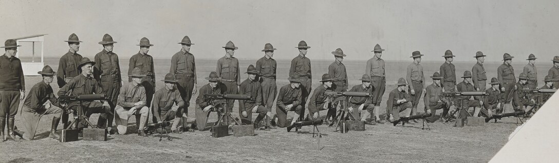 Gunner
Clark was one of the
primary machine-gun
instructors for Marines
heading to Europe
during World War I.