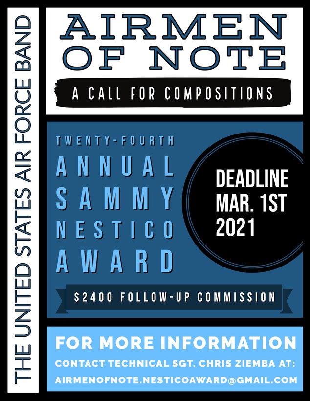 New advertising graphic for the Sammy Nestico jazz composition competition.