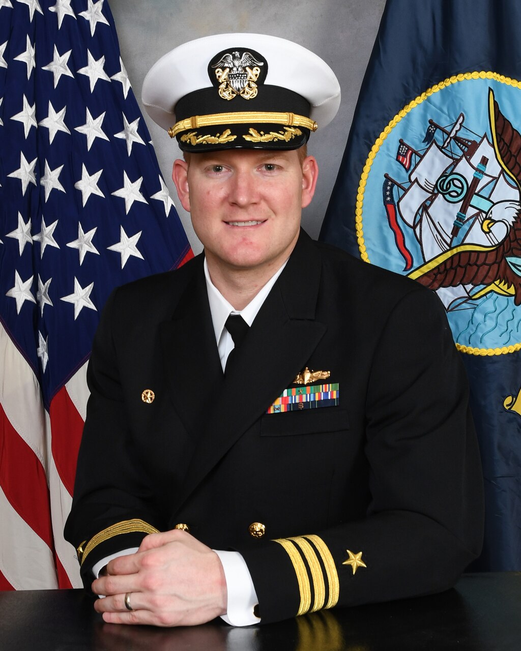 Studio portrait of Cmdr. Charles C. Spivey.