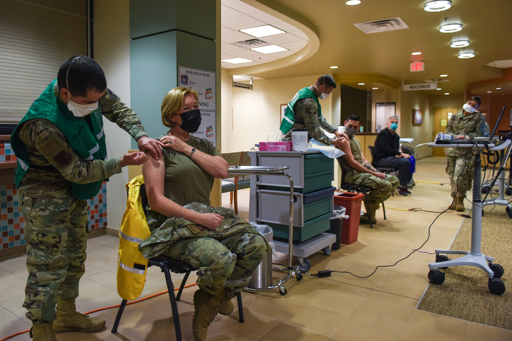 Photo of COVID-19 vaccinations at Vandenberg AFB