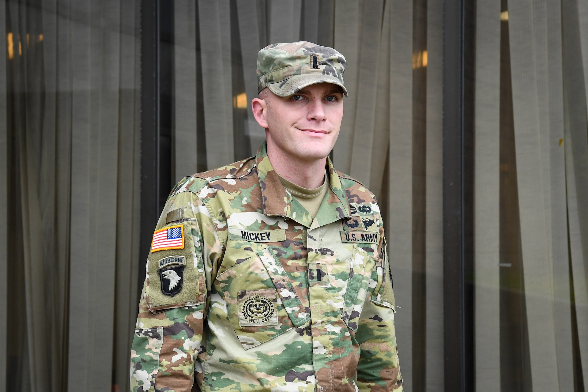 A man dressed in a military uniform