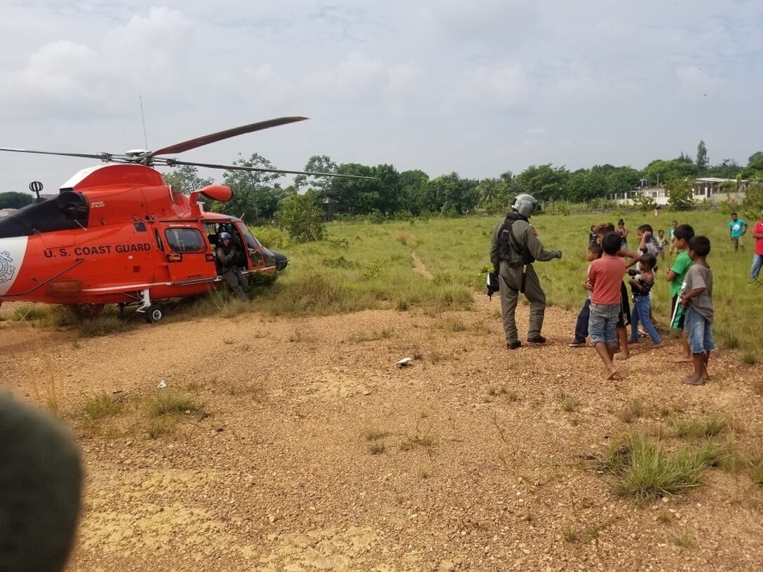 MH-65 crew provides humanitarian assistance following hurricane in Honduras