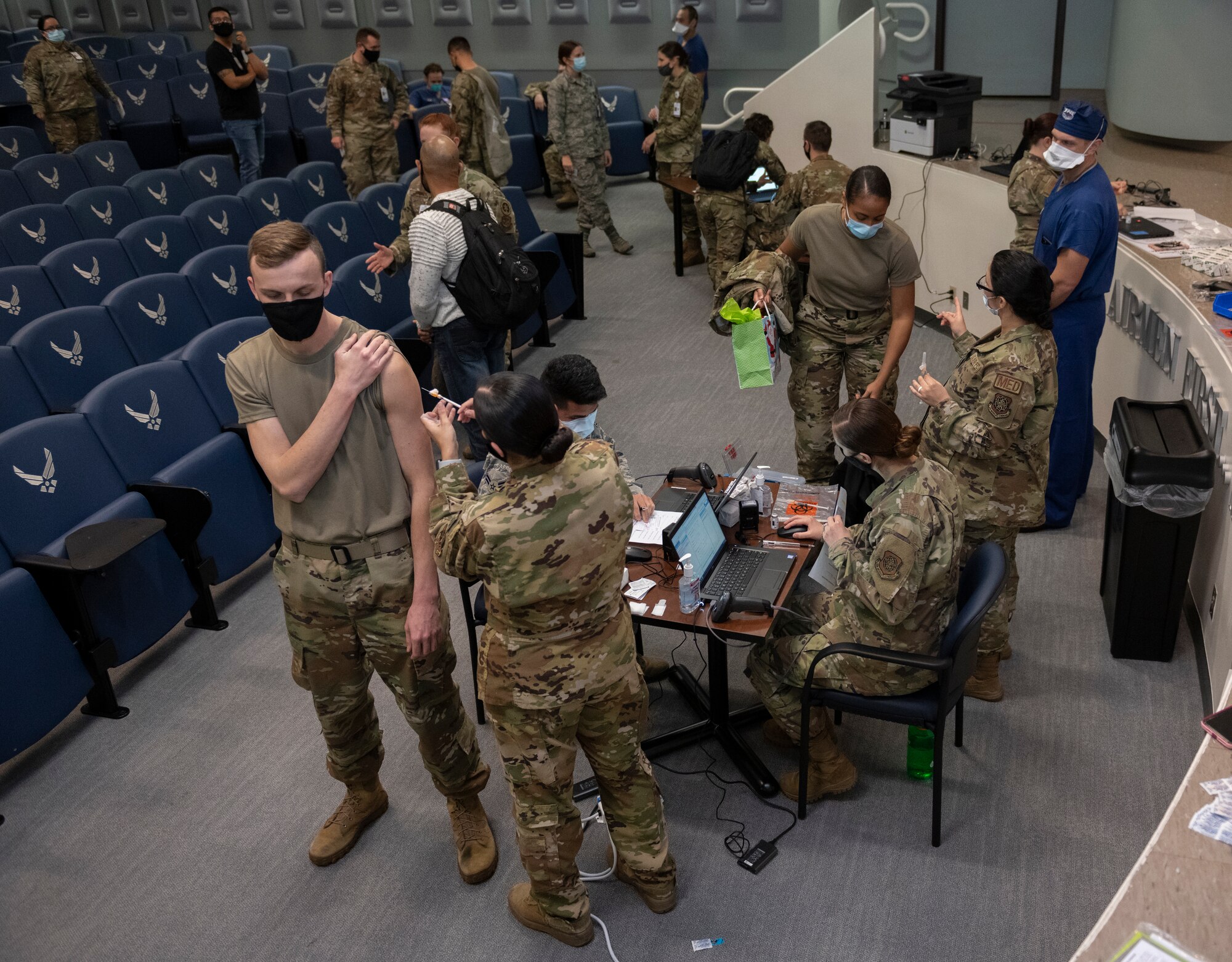 Squadron receive the COVID-19 vaccine