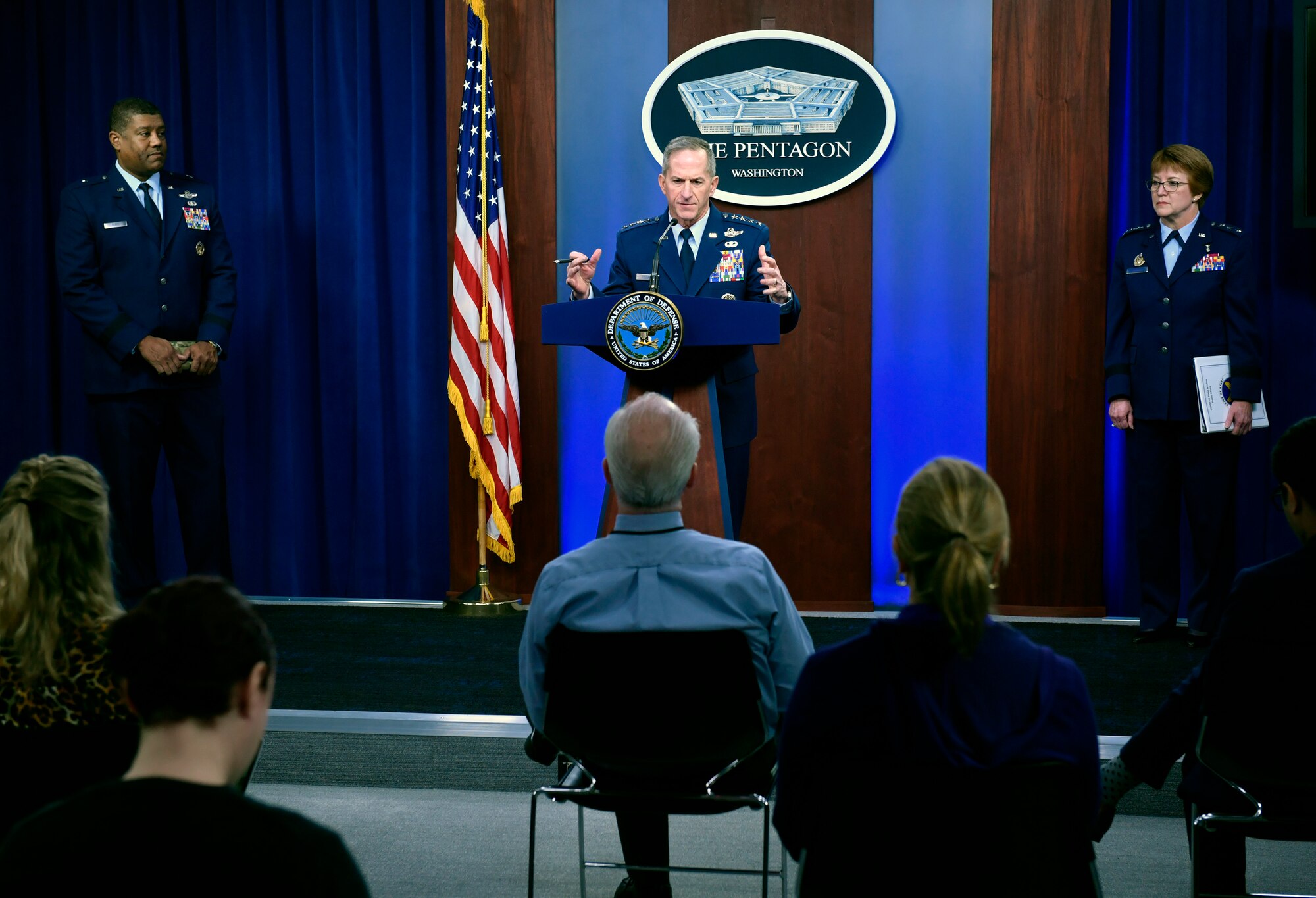 Air Force Chief of Staff Gen. David L. Goldfein conducts COVID-19 press briefing