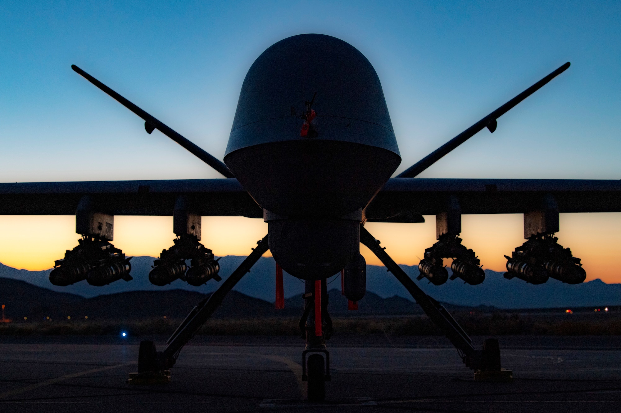 MQ-9 Reaper Takes Flight with 8 Hellfire Missiles