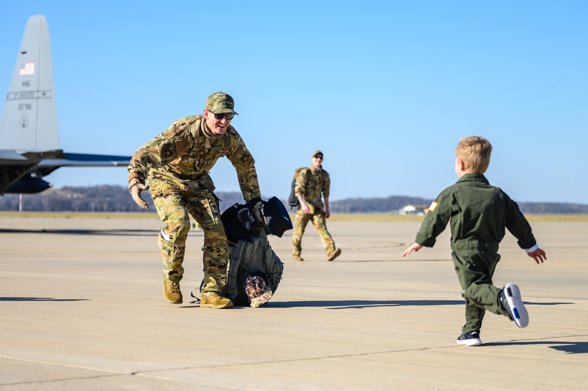 Airmen greeted by families after deployment