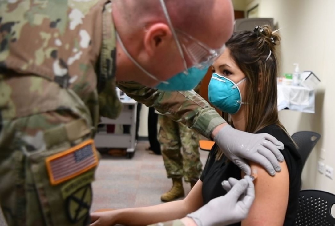 U.S. Army nurse in Vicenza first to receive COVID-19 vaccine
