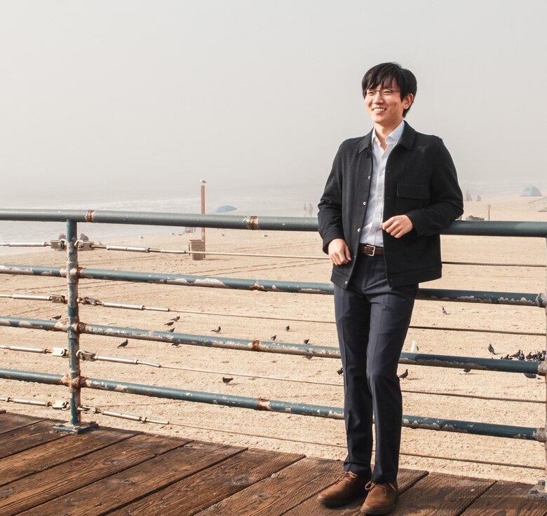 Jung Hyun Ahn, a poolee with Recruiting Sub-Station Culver City, Recruiting Station Orange County, poses for a photo at the Santa Monica Pier, California on Jan. 6, 2020. Ahn was hand selected as Recruiting Station Orange County’s Poolee of the Quarter because although he is not a Marine yet, he embodies the Corps of values; honor, courage, commitment. (U.S. Marine Corps photo by Sgt. Sarah Ralph)