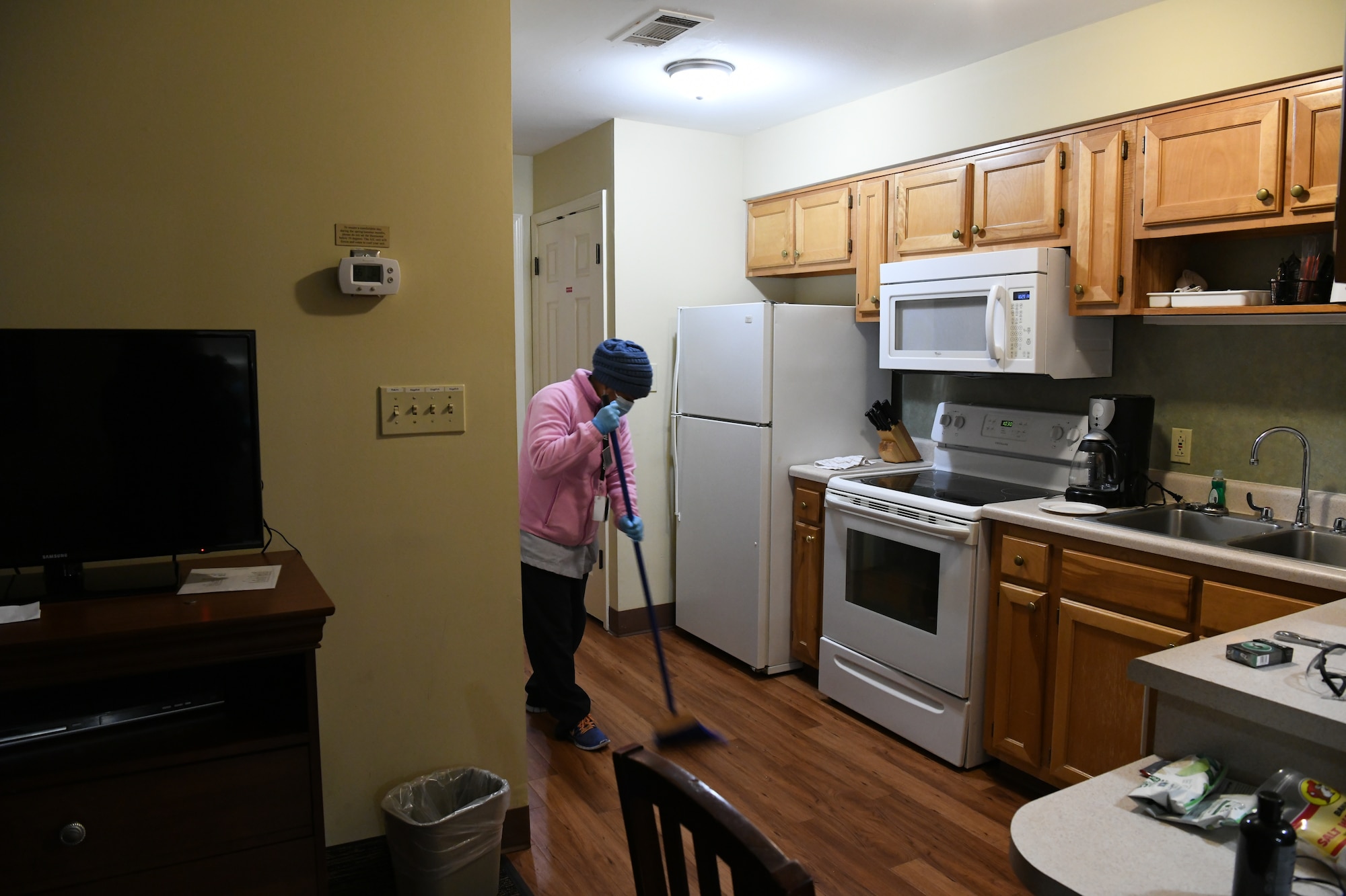 Woman cleaning