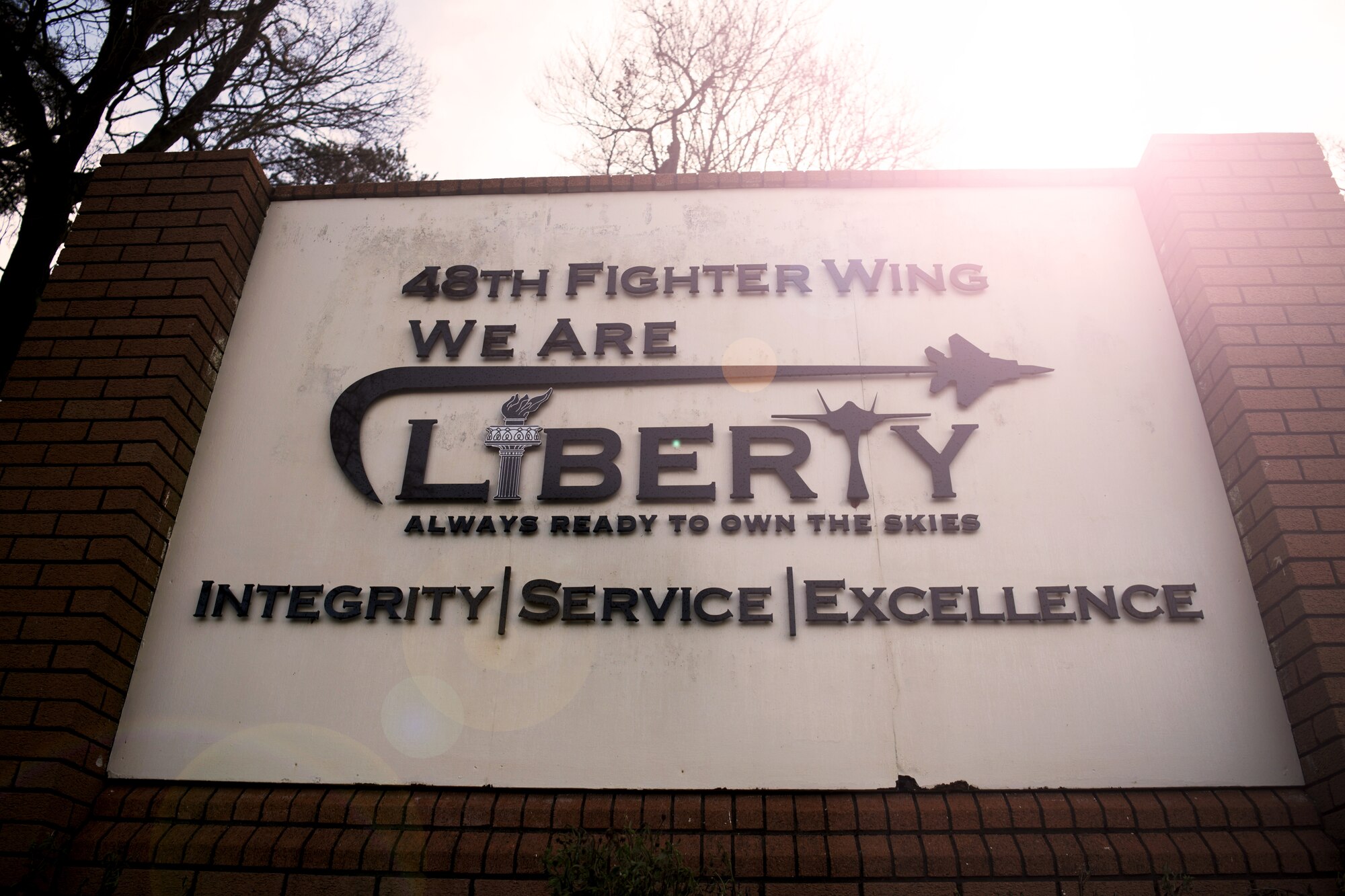 Sign of the 48th Fighter Wing.