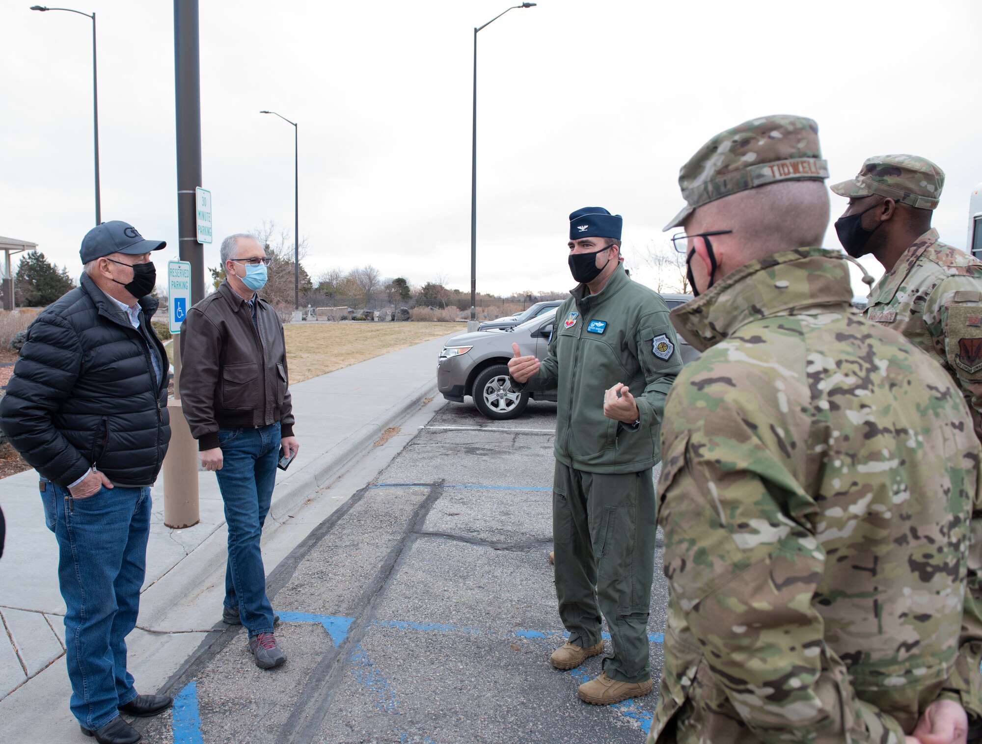 Idaho State Representatives meet 366th Fighter Wing leaders.