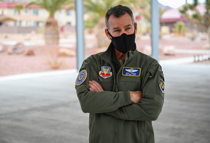 Maj. Gen. Franks speaks to Airmen.