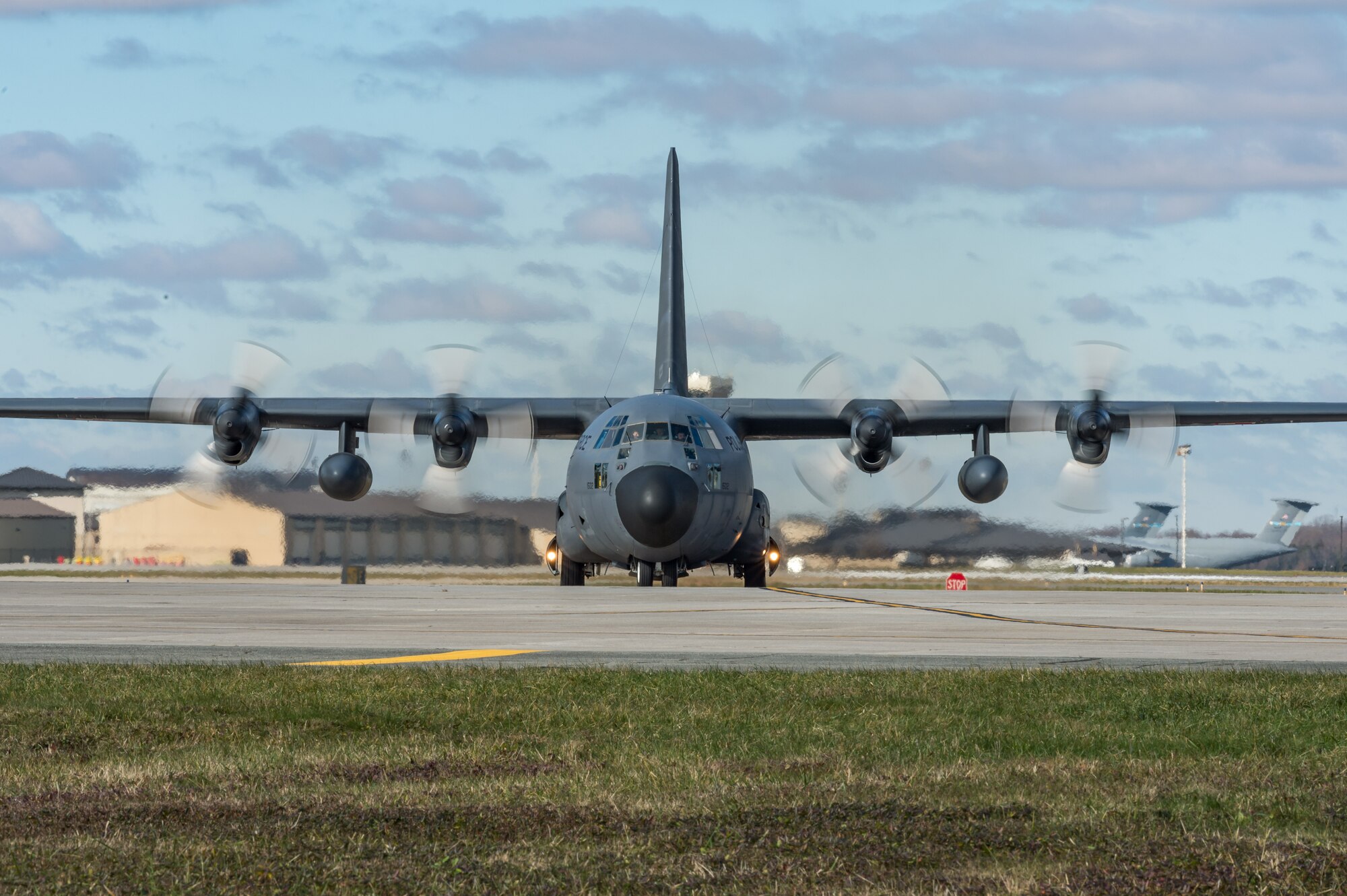 As part of a foreign military sales mission, a Polish air force C-130E Hercules taxis to a parking spot after landing to be unloaded by Airmen from the 436th Aerial Port Squadron Dec. 17, 2020, at Dover Air Force Base, Delaware. The United States and Poland have enjoyed warm bilateral relations since 1989. Poland is a stalwart NATO ally, with which the U.S. partners closely on NATO capabilities, counterterrorism, nonproliferation, missile defense and regional cooperation in Central and Eastern Europe. Due to its strategic location, Dover AFB supports approximately $3.5 billion worth of foreign military sales annually. (U.S. Air Force photo by Roland Balik)