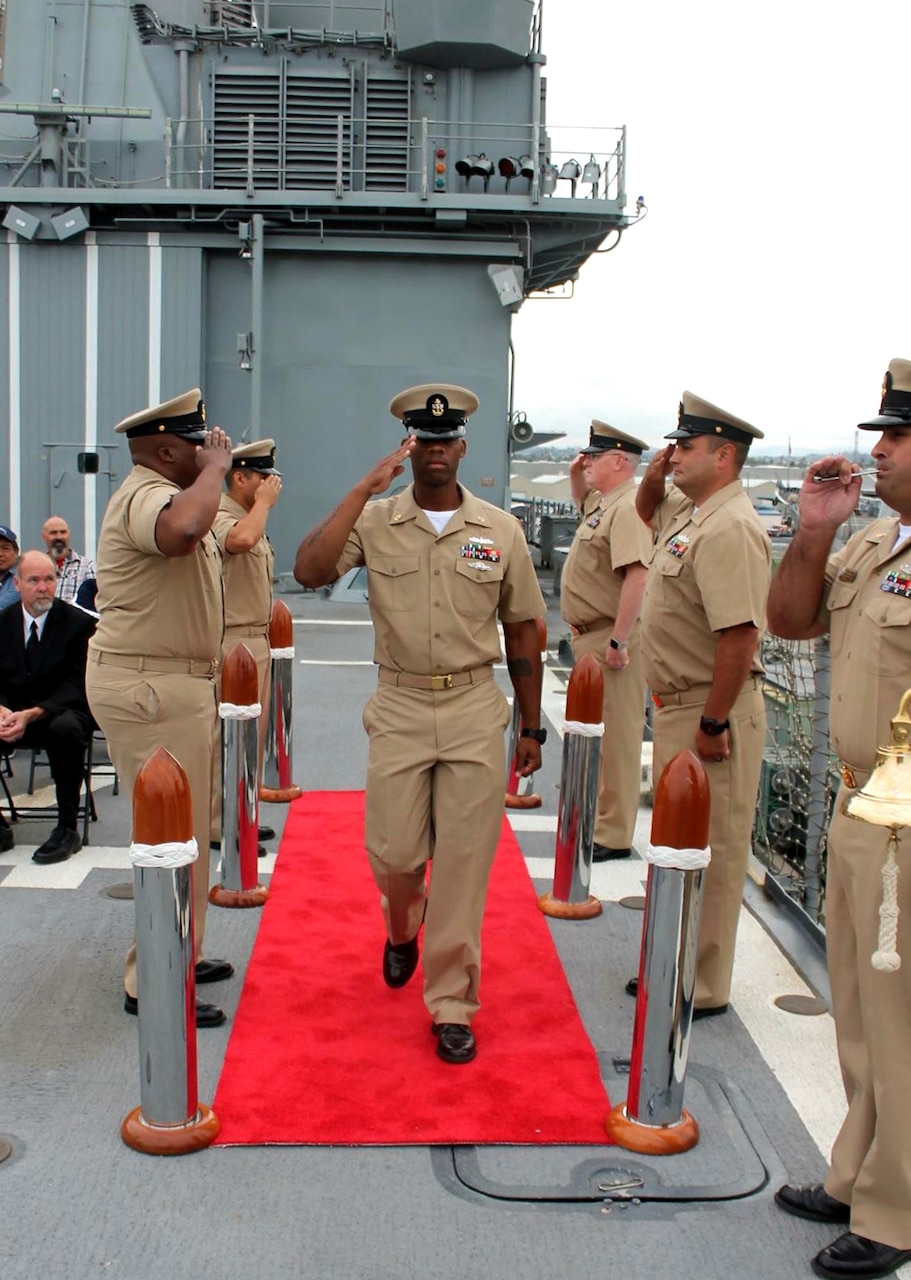 Newly promoted Chief Gunner's Mate